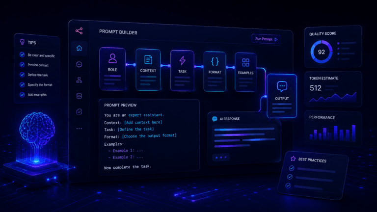 Prompt engineering for beginners AI prompt workflow dashboard